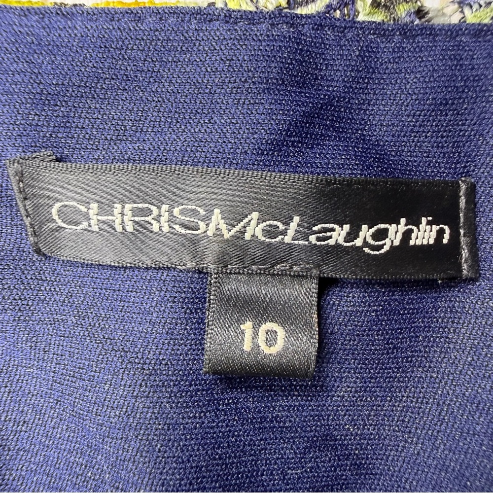 Chris McLaughlin Navy Floral 3/4 Sleeve Lace Dress - Picture 3 of 4